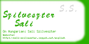 szilveszter sali business card